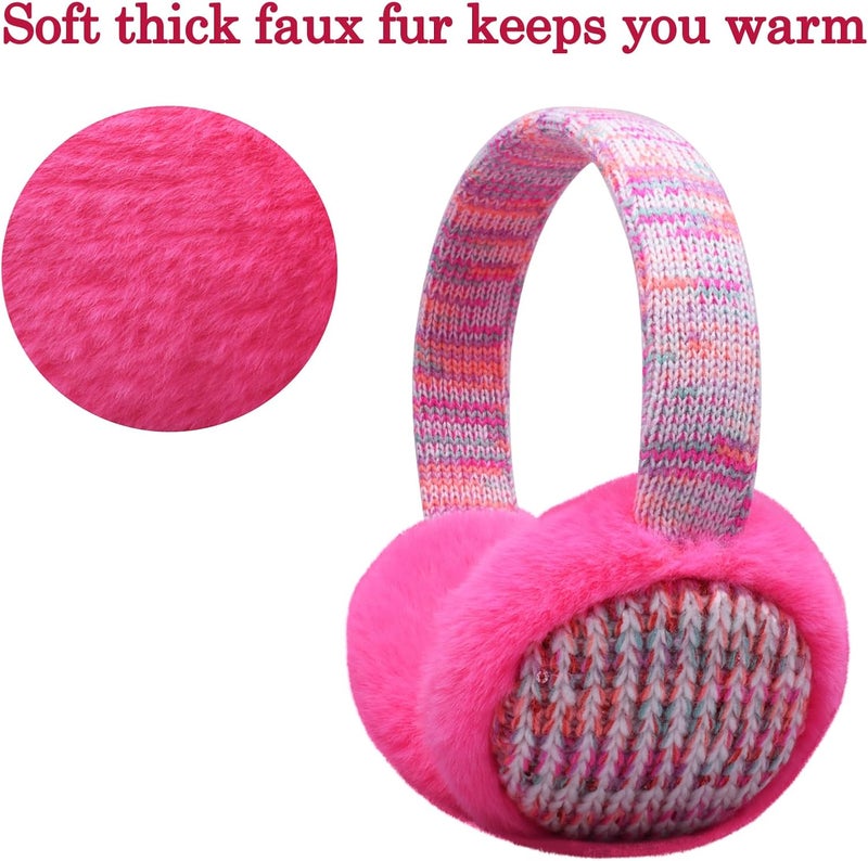EDCYF Kids Knit EarMuffs Plush Warm Ear Muffs Winter Cold Weather Ear Warmer for Boys Girls - Image 5